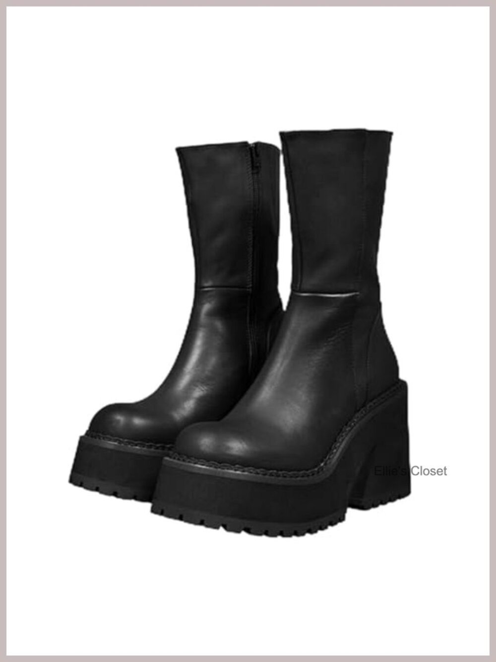 Ankle Boots Chunky Heel Platform Combat Booties Round Toe Punk Boots Party Rave